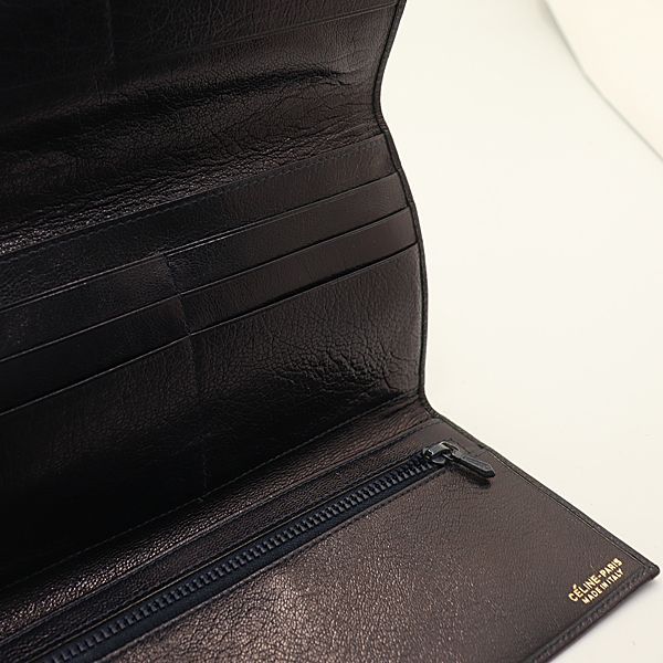 ✨良品✨セリーヌ　長財布　ラウンドファスナー　レザー　ブラック CELINE（セリーヌ） ラウンドファスナー長財布 Large Zipped Wallet