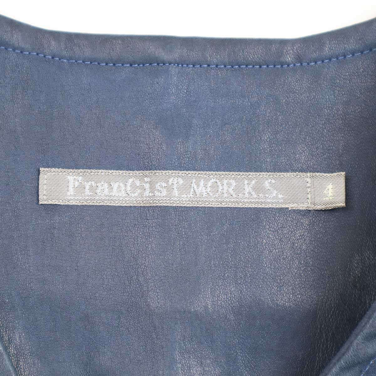 極美品　 FranCisT_MOR.K.S. ライトグレージャケット FranCisT_MOR.K.S. / フランシストモークス】”ECO RIDERS JACKET