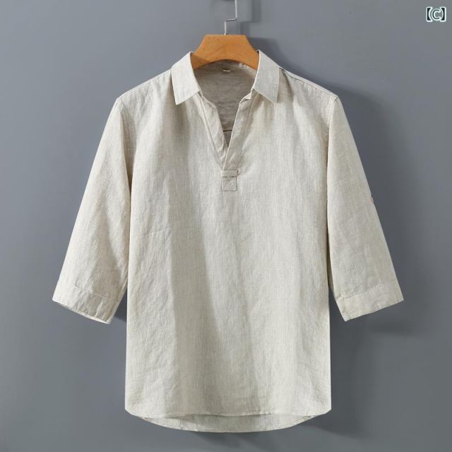 XL メンズ ファッション 服 男性用 オシャレ シンプル 大人 かっこいい 大きいサイズ ストリート 紳士服 リネン 半袖 無地 T シャツ リネン 100 リネン 通気性 快 ミッド スリーブ T シャツ WWW_KARIMZIABAT_FR