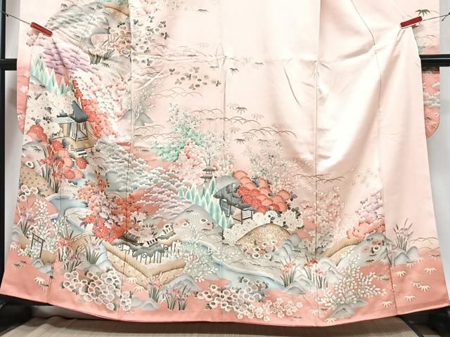 平和屋着物□豪華振袖 風景文 暈し染め 金彩 正絹 逸品