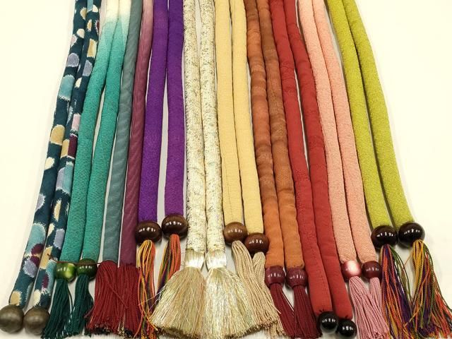 平和屋着物●和装小物 上質な帯締め10本セット 丸ぐけ 暈し 金銀糸 切り房 撚り房 AABB7101ay