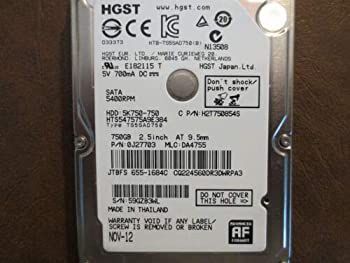 【中古】(非常に良い)hts547575?a9e384、PN 0j20793、MLC da3936、Hitachi 750?GB SATA 2.5ハードドライブ