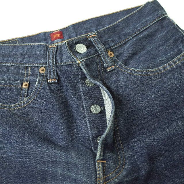 RESOLUTE リゾルト 日本製 710 Tight Straight(66モデル) スリムセルビッチデニムパンツ 28 インディゴ LEVI'S 501 ボタンフライ ジーンズ ボトムス【中古】【RESOLUTE】 RESOLUTE リゾルト 日本製 710 Tight Straight(66モデル) スリム