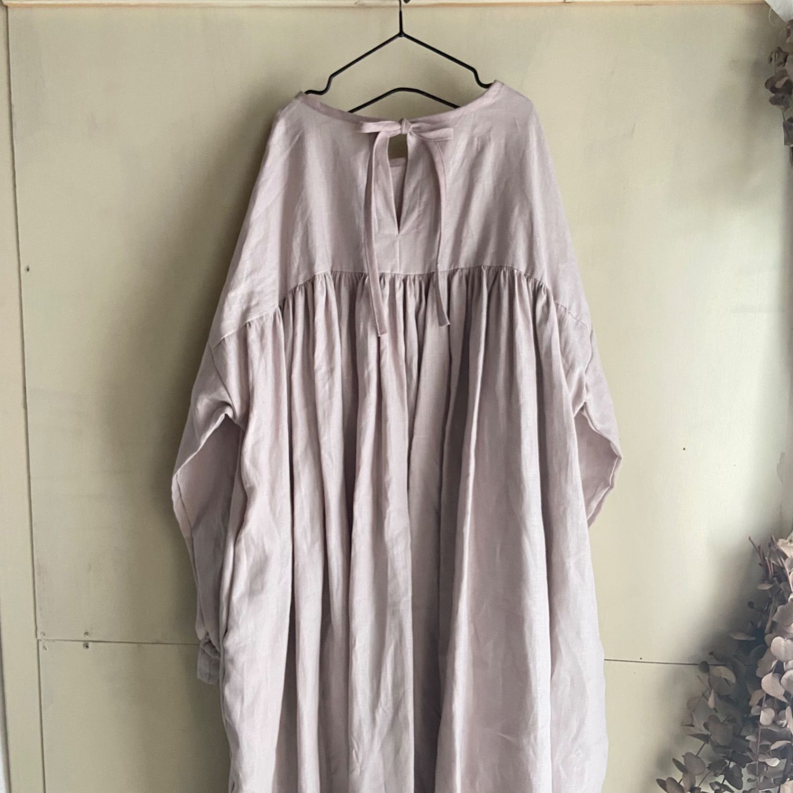 ギャザーワンピース ヨークギャザー