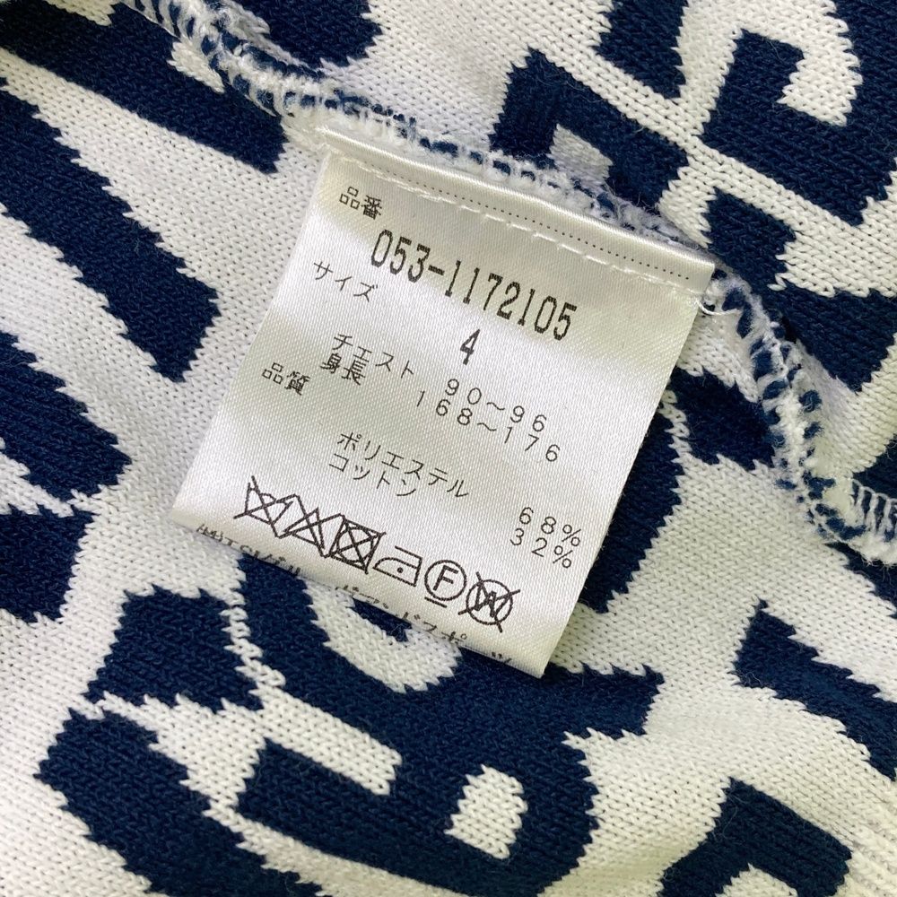 サイズ：4 PEARLY GATES パーリーゲイツ ニット ジップジャケット ロゴ