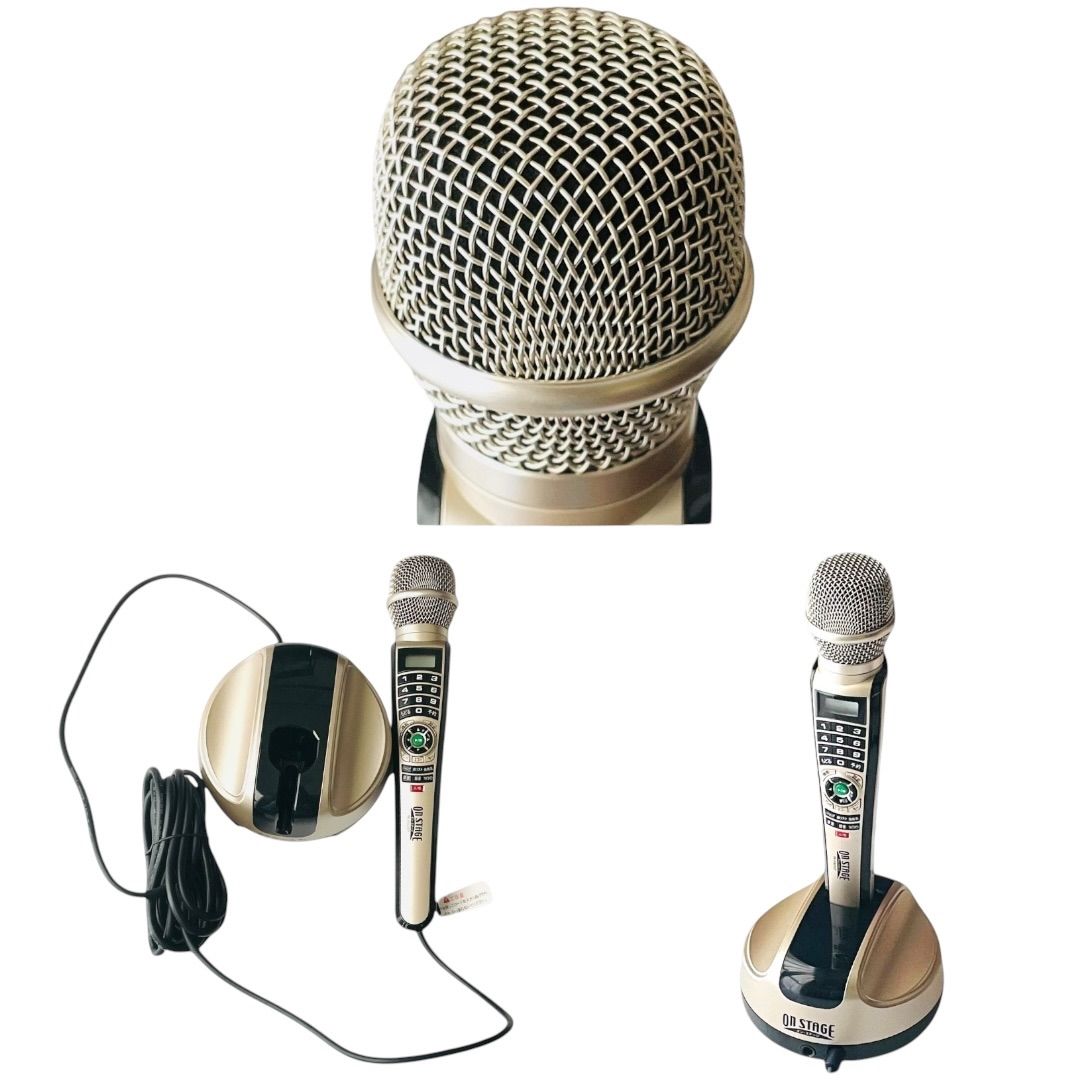 オンステージ パーソナルカラオケ PK-FB01GT チップ付 パーソナルカラオケ オンステージ(PK-FB01GT)+ペアマイク+曲チップ