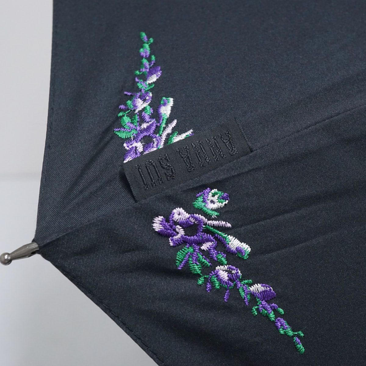 日傘 ANNA SUI アナスイ USED美品 ブラック フラワー 刺繍 晴雨