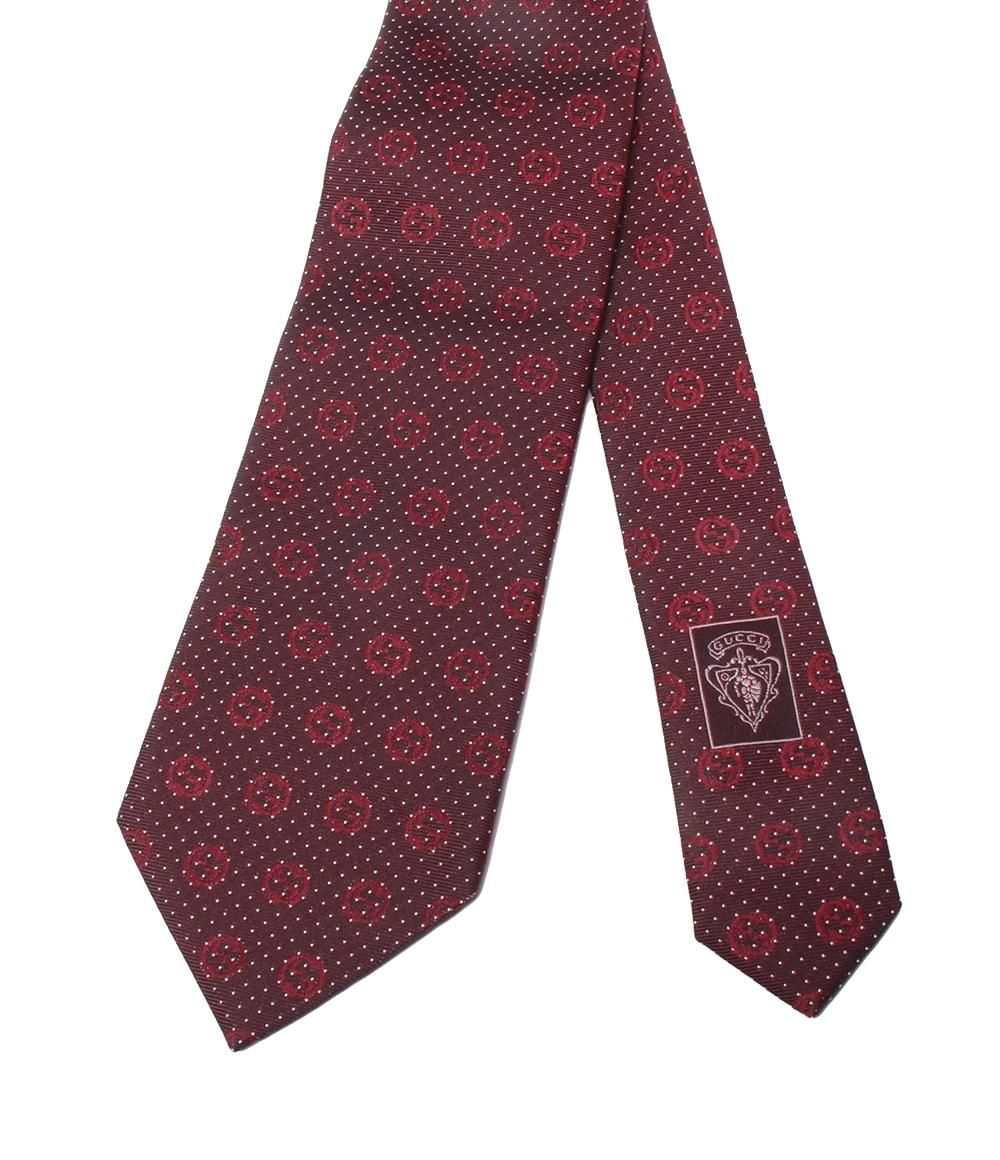 美品 グッチ ネクタイ シルク100％ ドット柄 メンズ GUCCI
