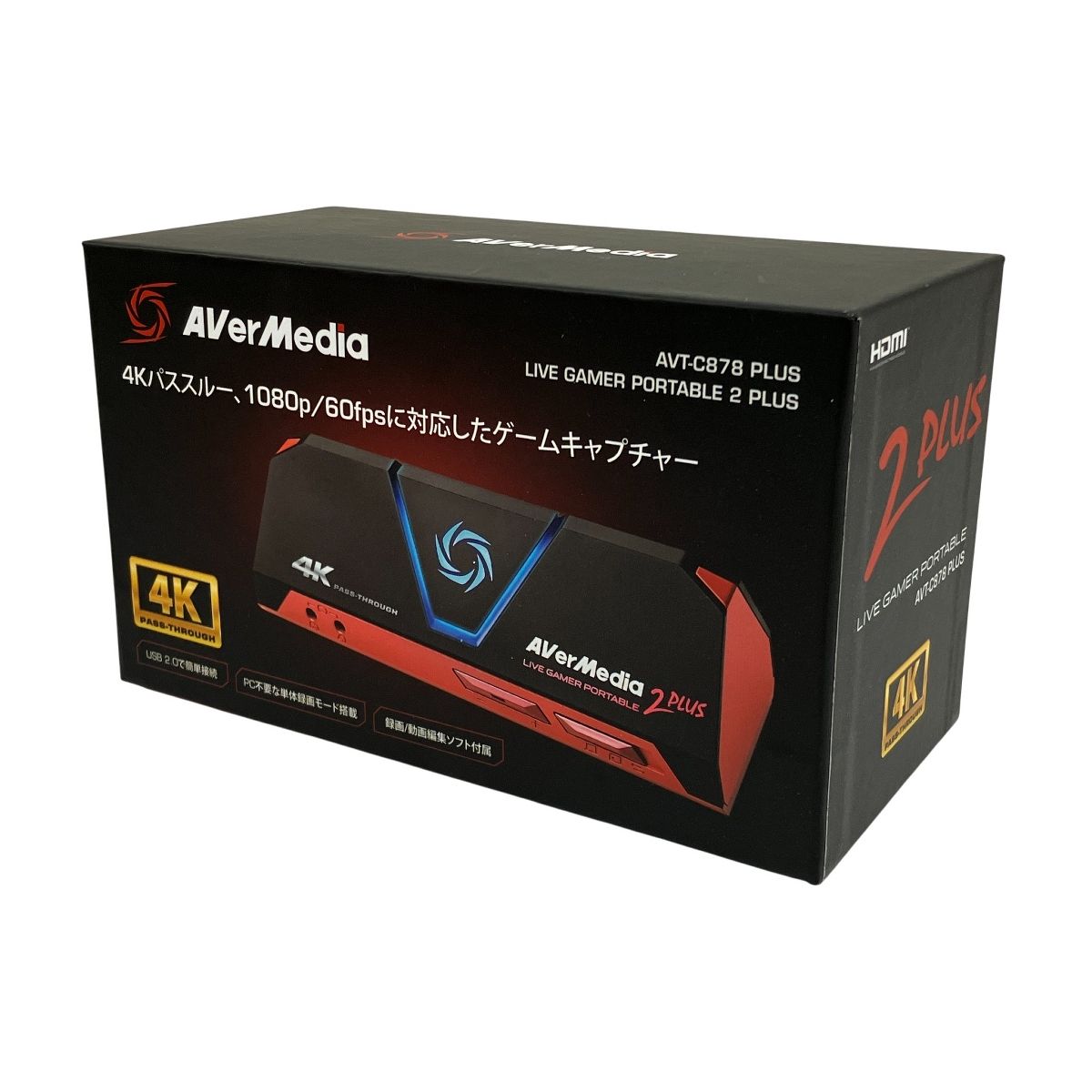AVERMEDIA キャプチャーボード Live Gamer Portable 2 PLUS AVT-C878 PLUS ゲーム配信向け T10518975