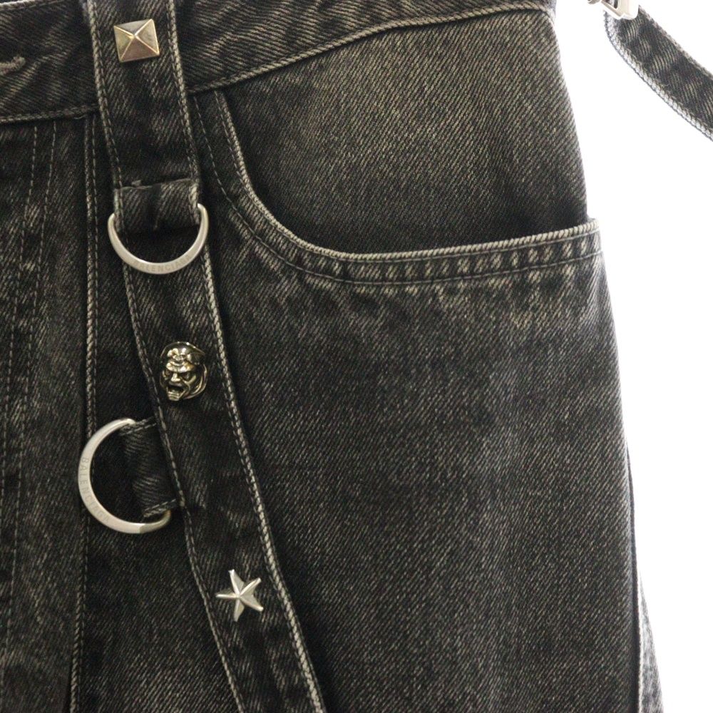 バレンシアガ　スタッズ　バギーデニムパンツ BALENCIAGA バレンシアガ RAVER BAGGY PANTS スタッズ装飾バギー