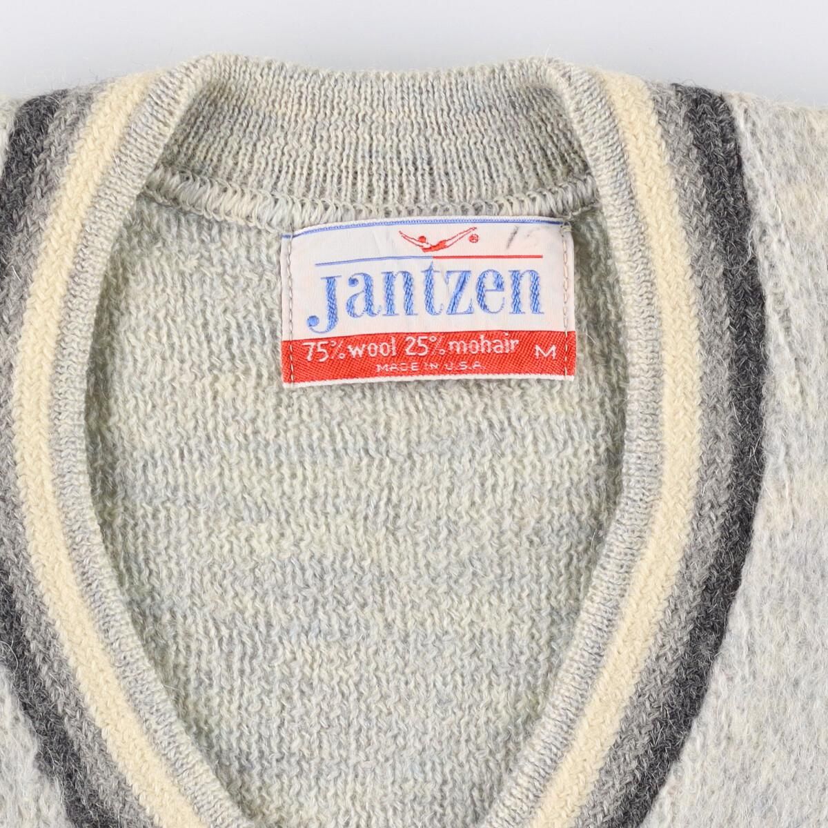 60年代 ジャンセン Jantzen Vネック モヘア×ウールニットセーター USA製 メンズM ヴィンテージ /eaa285455