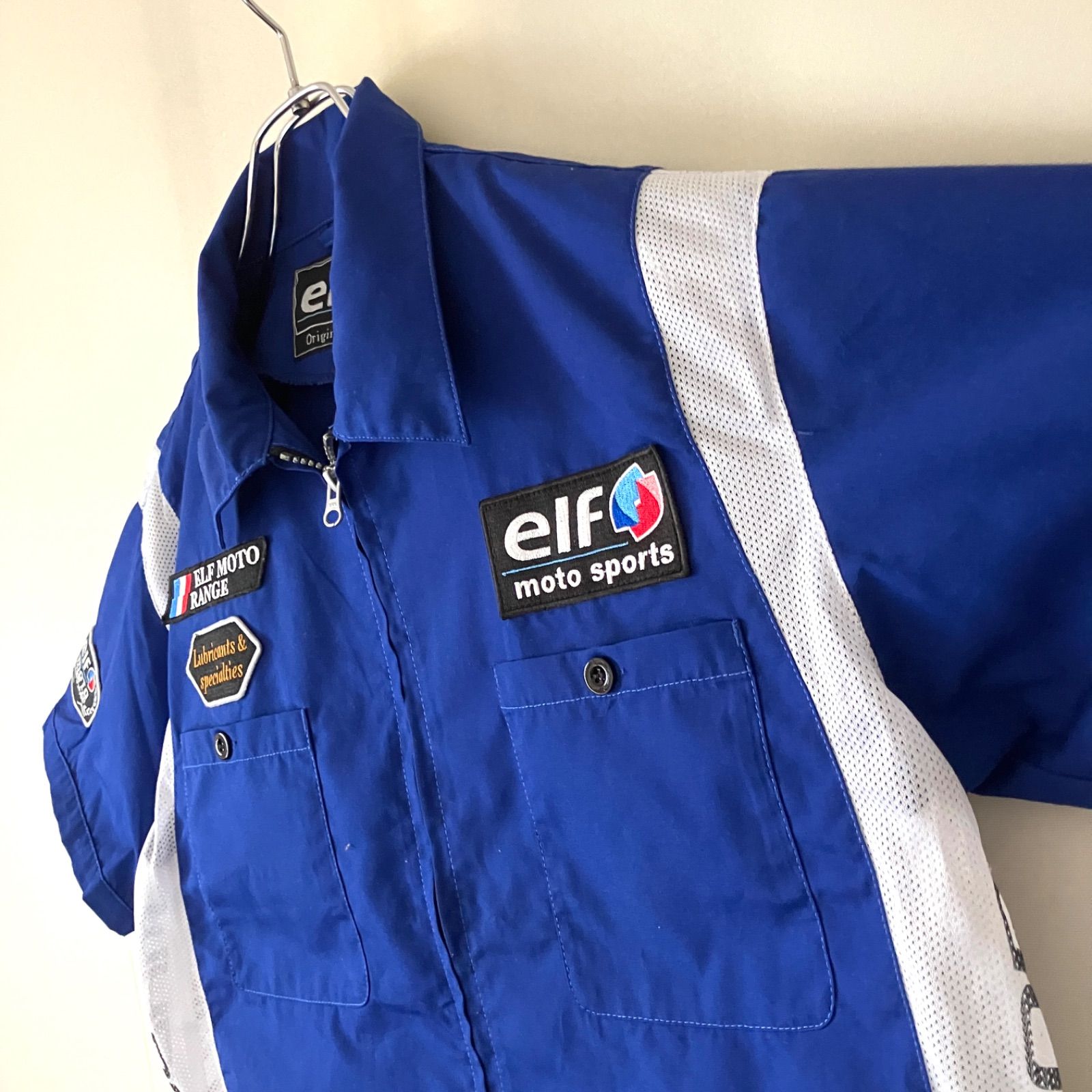 elf MOTO SPORTS バイクジャケット ブラック/ブルー elf バイク用ジャケット（色：ブルー系）｜バイクウェア｜バイク