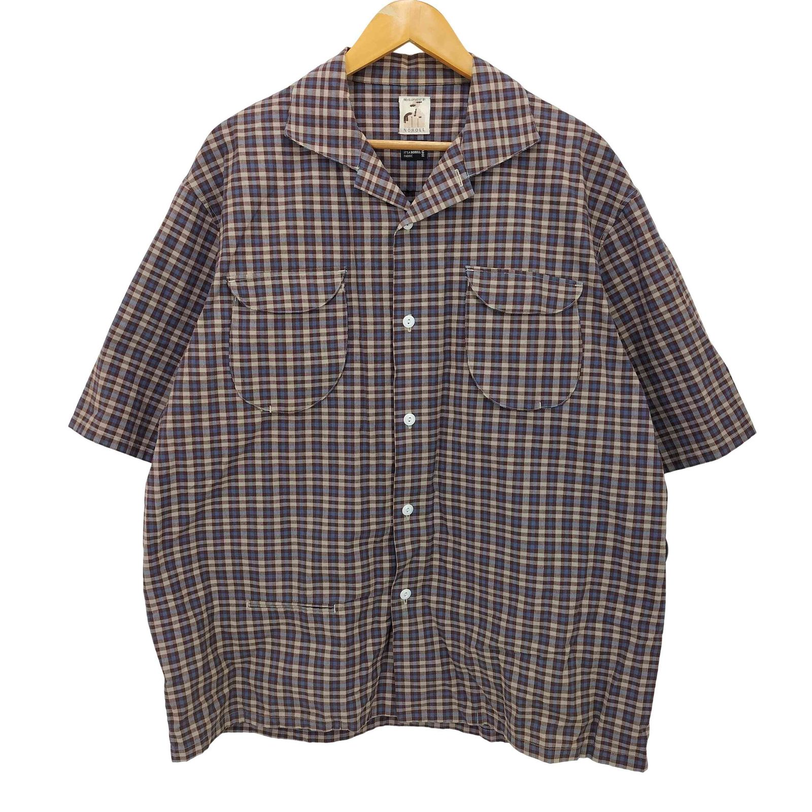 【即完売】noroll チェックシャツ　ノーロール NOROLL/ノーロール】NORMAL SHIRT - 「PLACE/プレイス」UNUSED