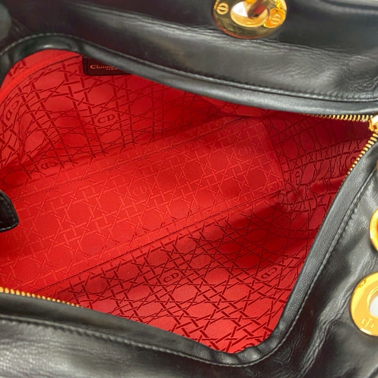 極 美品 Christian Dior ディオール レディディオール カナージュ  