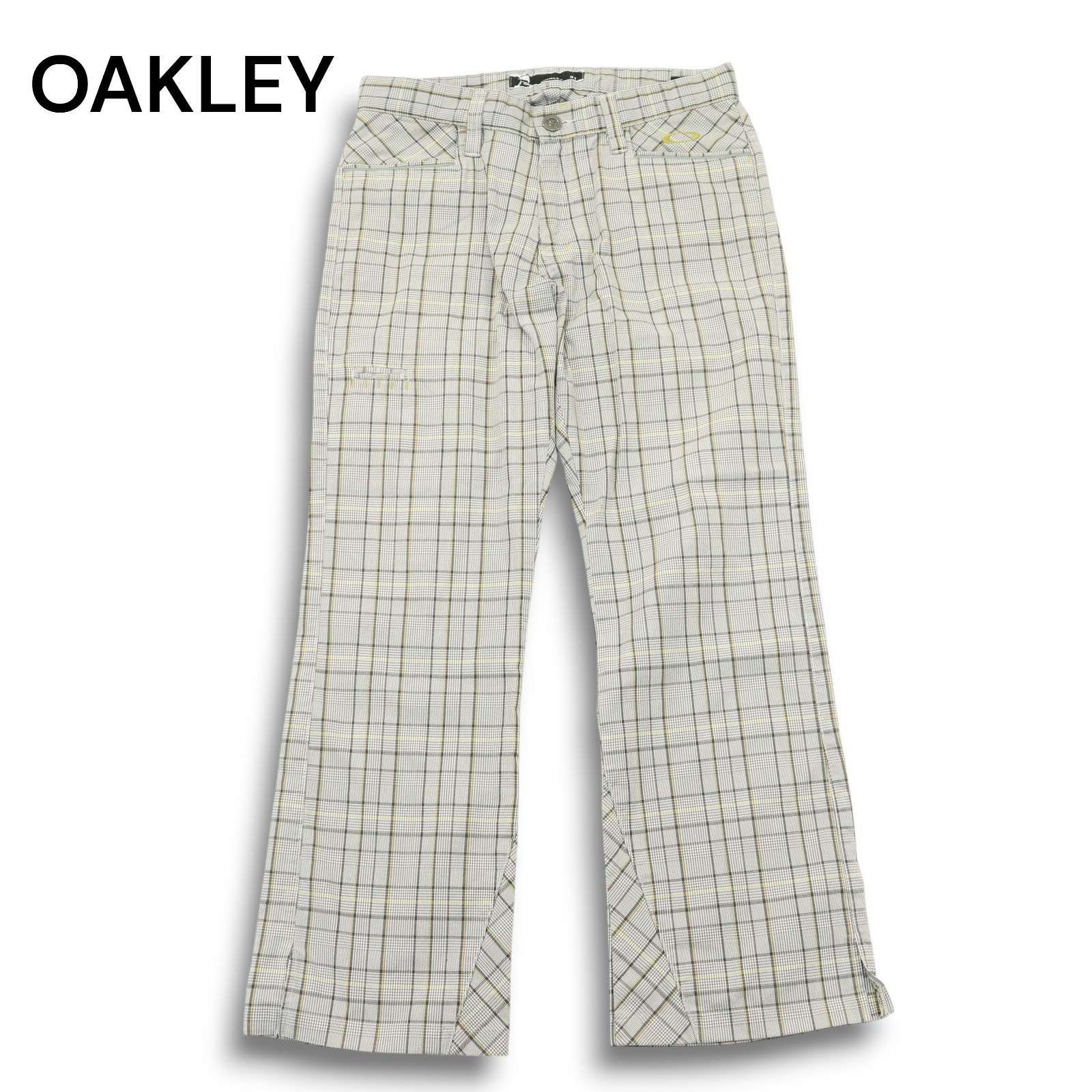 着用1回 OAKLEY スカル フレア チェック ゴルフパンツ ゴルフウェア 楽天市場】オークリー ゴルフ メンズ スカル パンツ 【OAKLEY