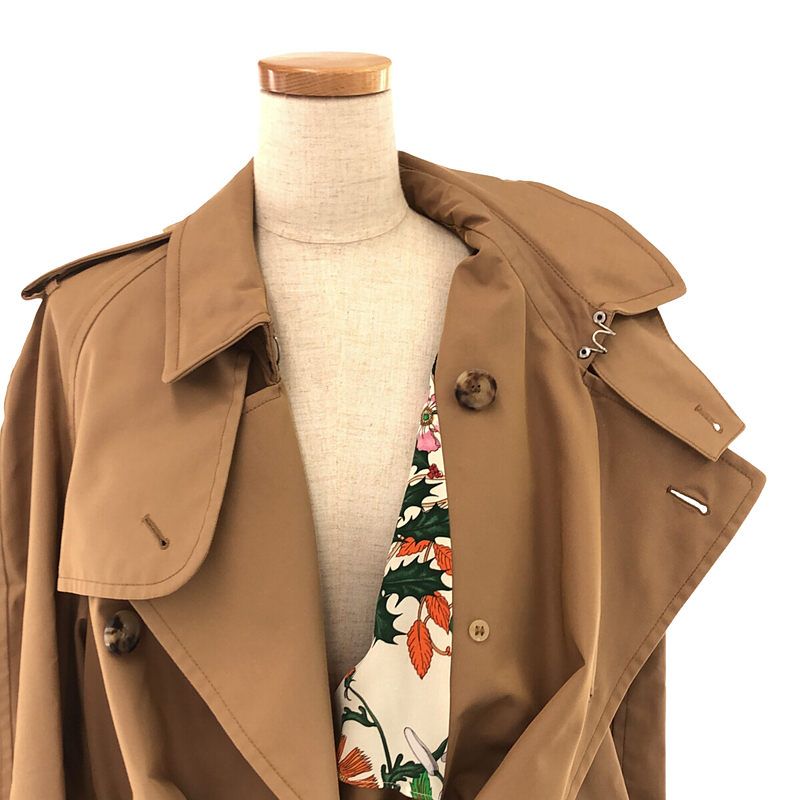 【4月中旬までの出品】GUCCI トレンチコート ベージュ　42号 美品】 GUCCI / グッチ | 総裏地 ベルト付き ロングトレンチ