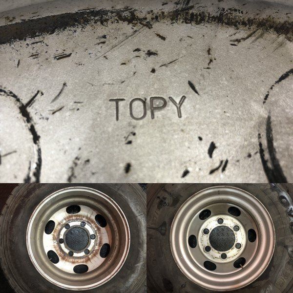 札幌発 TOYO 225/90R17.5 245/70R19.5 夏タイヤ ミックス 6本 鉄付き 