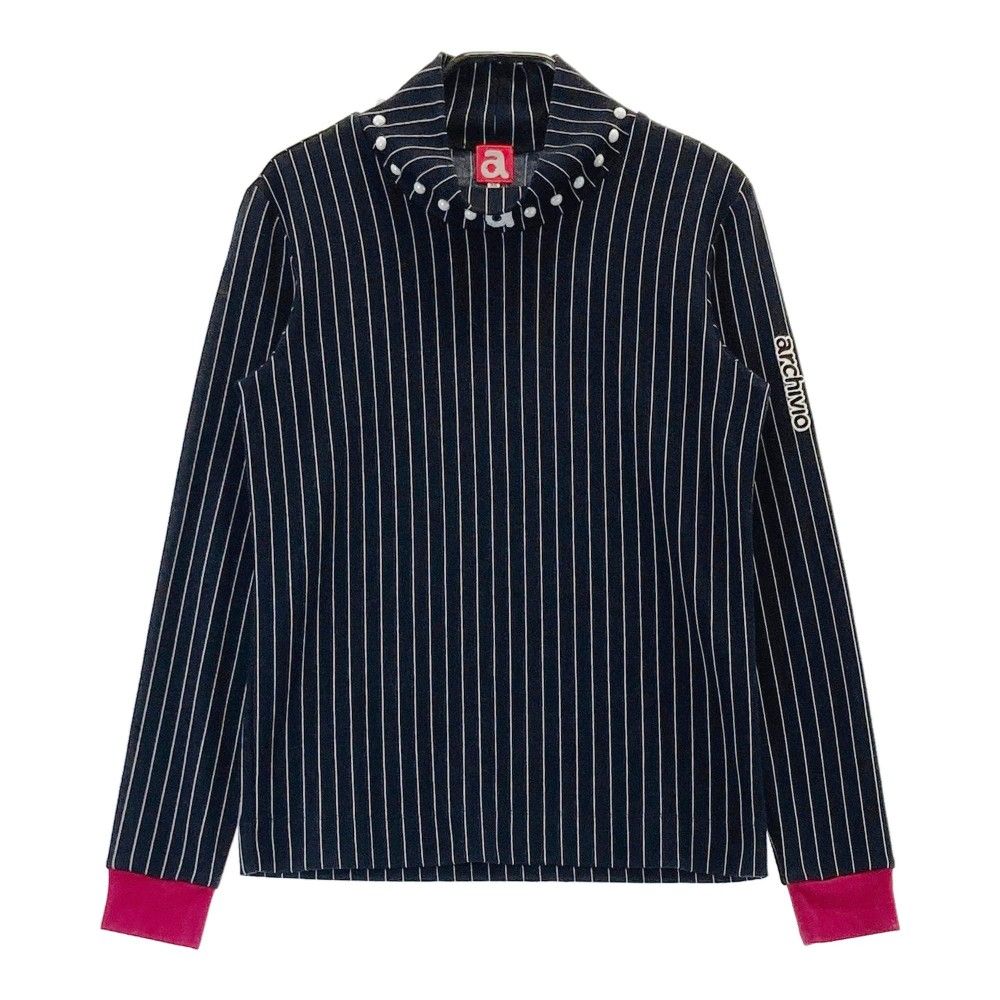サイズ：36 ARCHIVIO アルチビオ  ハイネック 長袖Tシャツ ロゴ  レッド系 [240101400273] ゴルフウェア レディース ストスト archivio ARCHIVIO アルチビオ フード付き 長袖 ナイロン