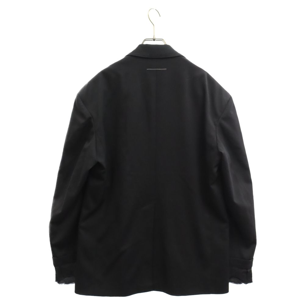 MM6 Maison Margiela (エムエムシックスメゾンマルジェラ) 23AW Raw Edge Destroyed Blazer  S52BN0120 ダブルブレスト テーラードジャケット オーバーサイズブレザー ブラック デストロイ加工 - メルカリ