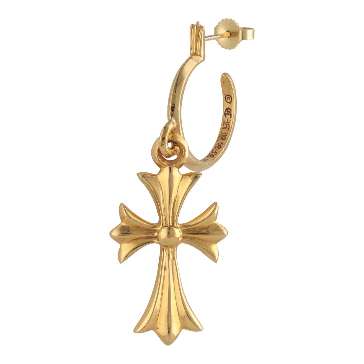 タイニー クロス フープ ピアス（ノーブランド） 中古】 CHROME HEARTS クロムハーツ タイニーCHクロス フープ