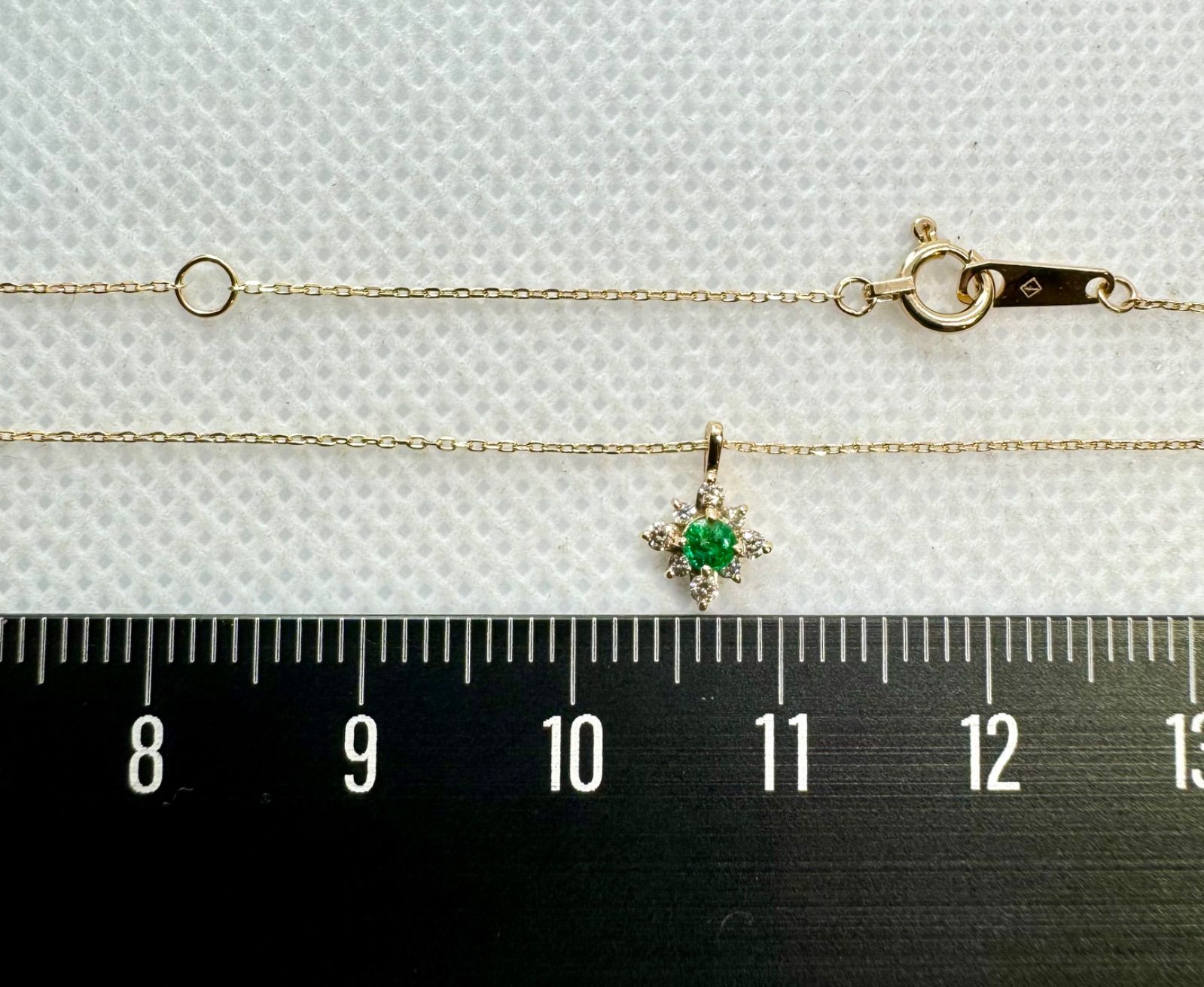 フェスタリア◇K10YG*エメラルド×ダイヤモンドネックレス* - メルカリ