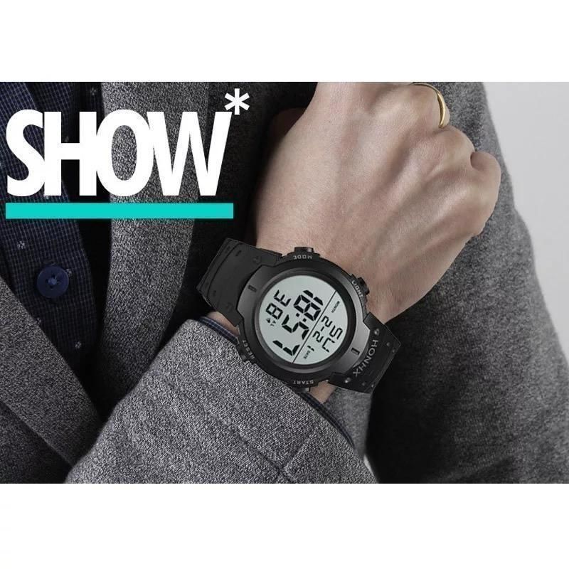 HONHX 腕時計 3気圧防水 デジタル腕時計 ダイバーズウォッチ 腕時計(デジタル) | shalva.org.il