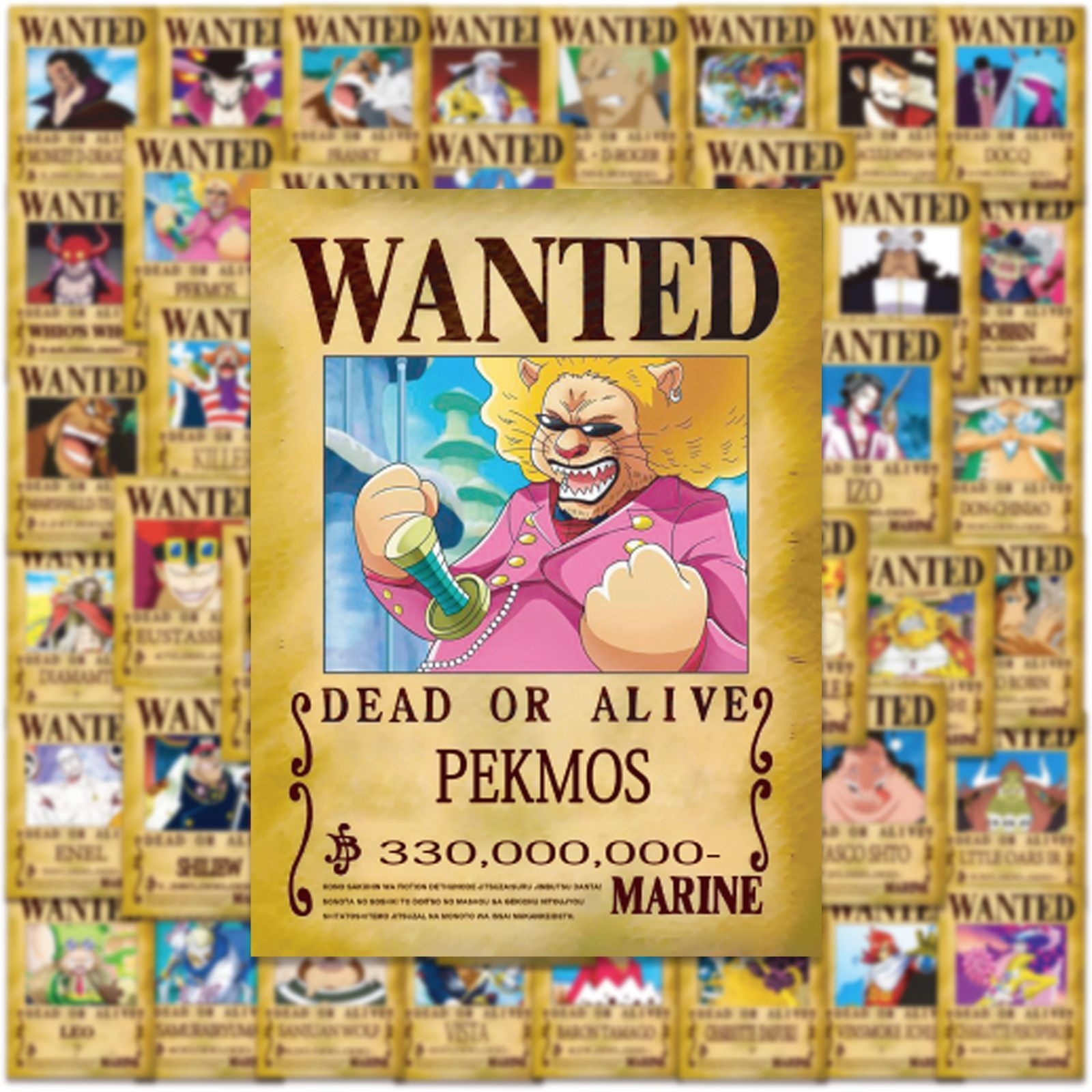 新作】ONE PIECE 懸賞金ステッカー 50枚 麦わらの一味 最新デザイン 