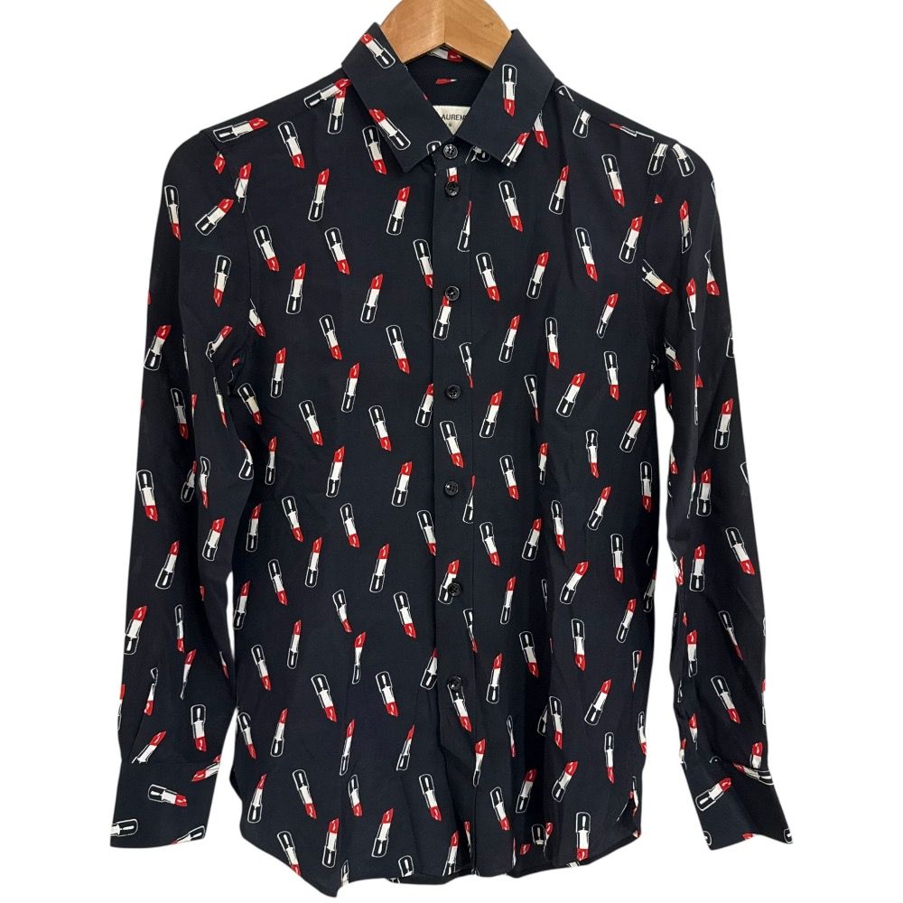 SAINT LAURENT スプラッタープリント 長袖シャツ　エディ期 Yahoo!オークション - 未使用 サンローランパリ 38 スプラッター