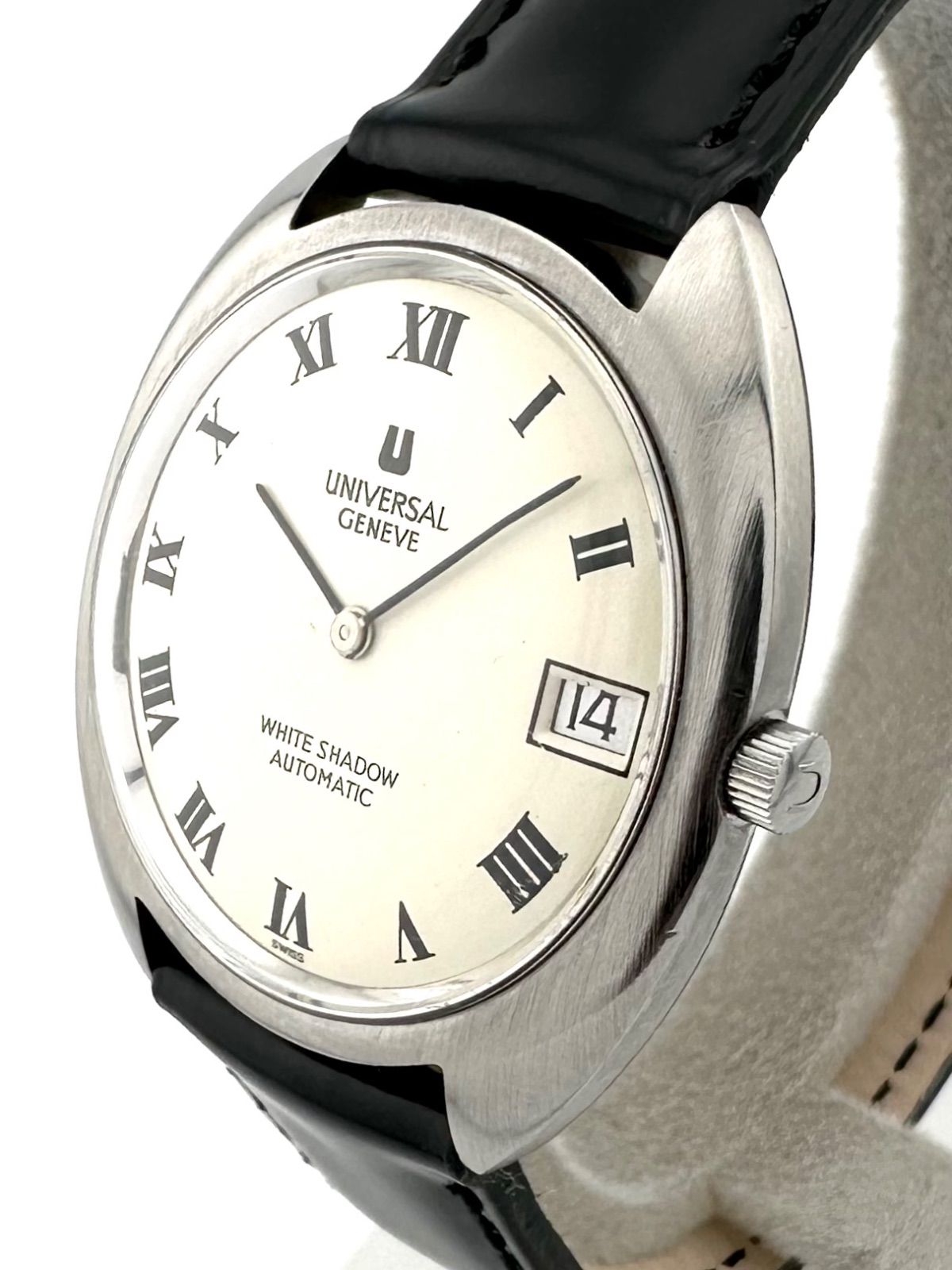 OH済み ユニバーサルジュネーブ ホワイトシャドウ メンズ 腕時計 自動巻き