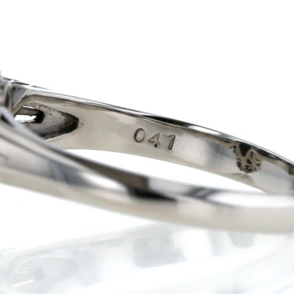 Pt900 プラチナ リング アレキサンドライト 0.46ct ダイヤモンド