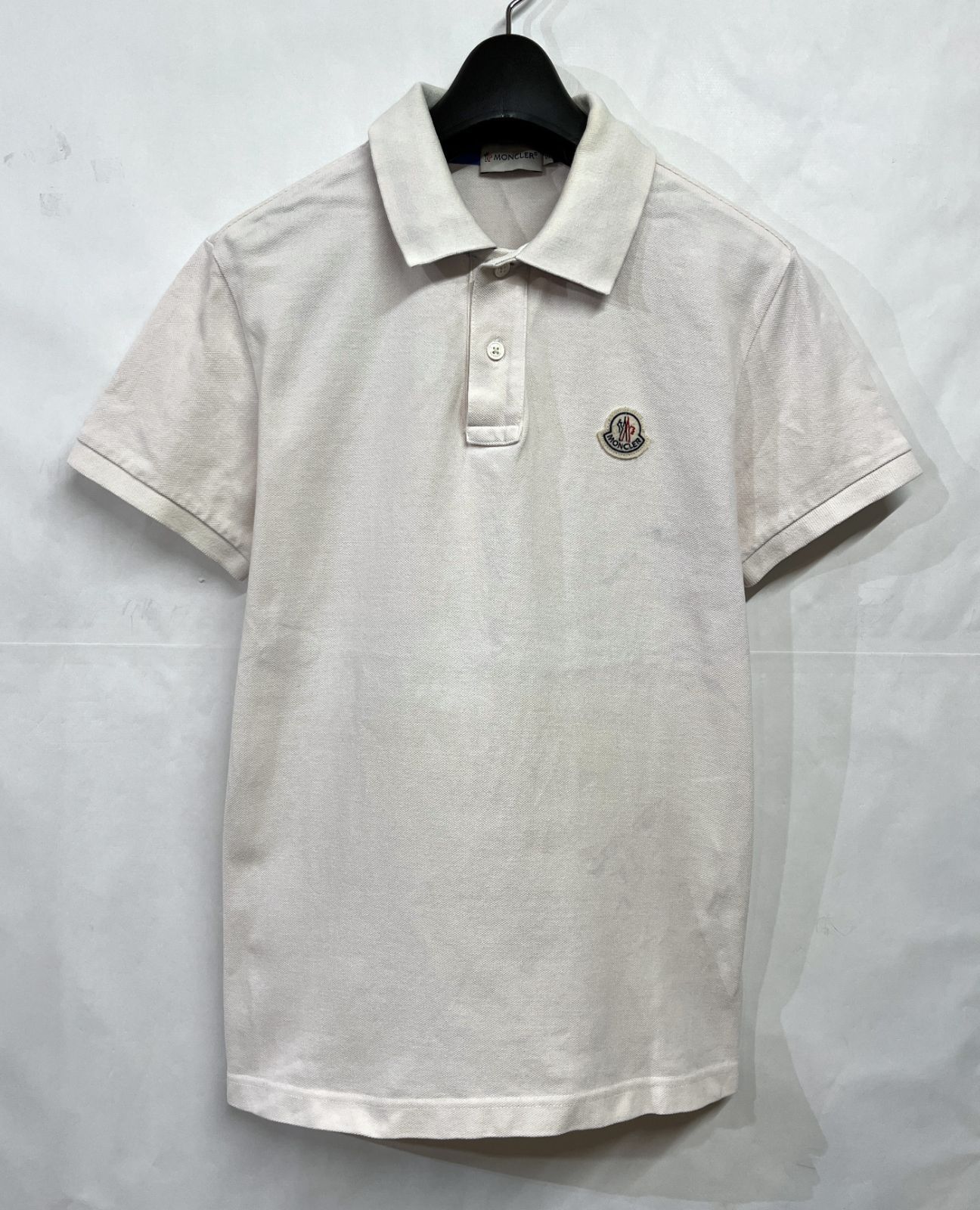 MONCLER｜モンクレール 胸ロゴワッペン 鹿の子 半袖ポロシャツ