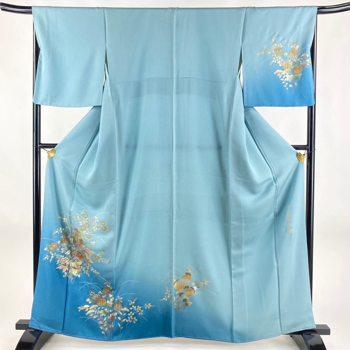 平和屋本店□超希少 国画会会員 原田麻那 めがね織 浮き織 訪問着 紬地  