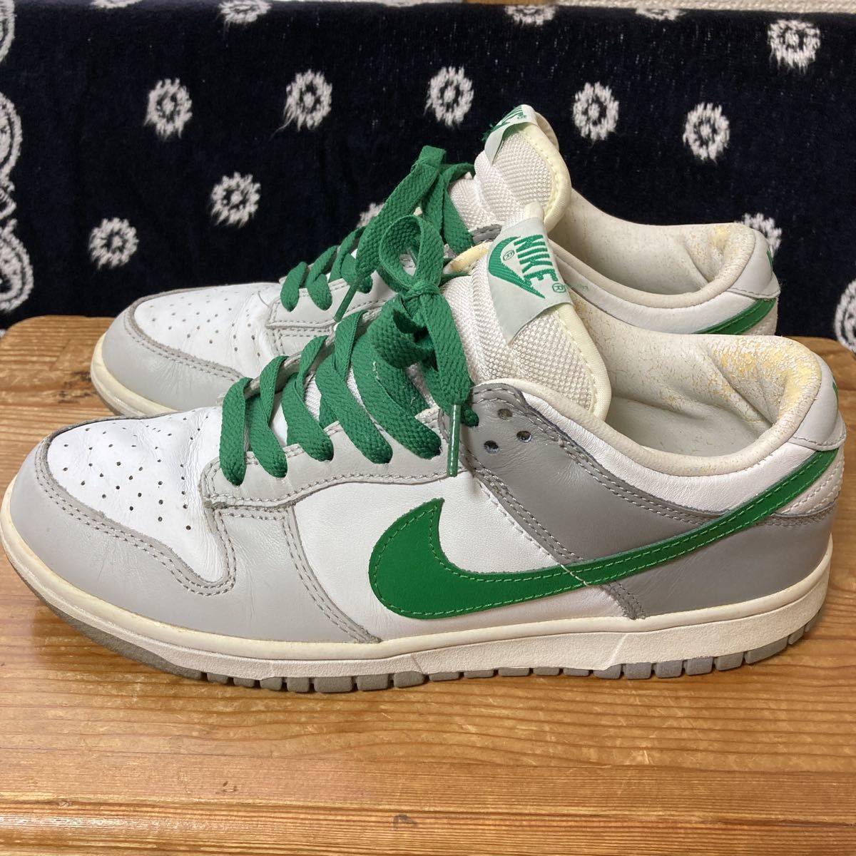 NIKE ナイキ DUNK ダンク LOW 26cm グレー グリーン - マカセル 公式