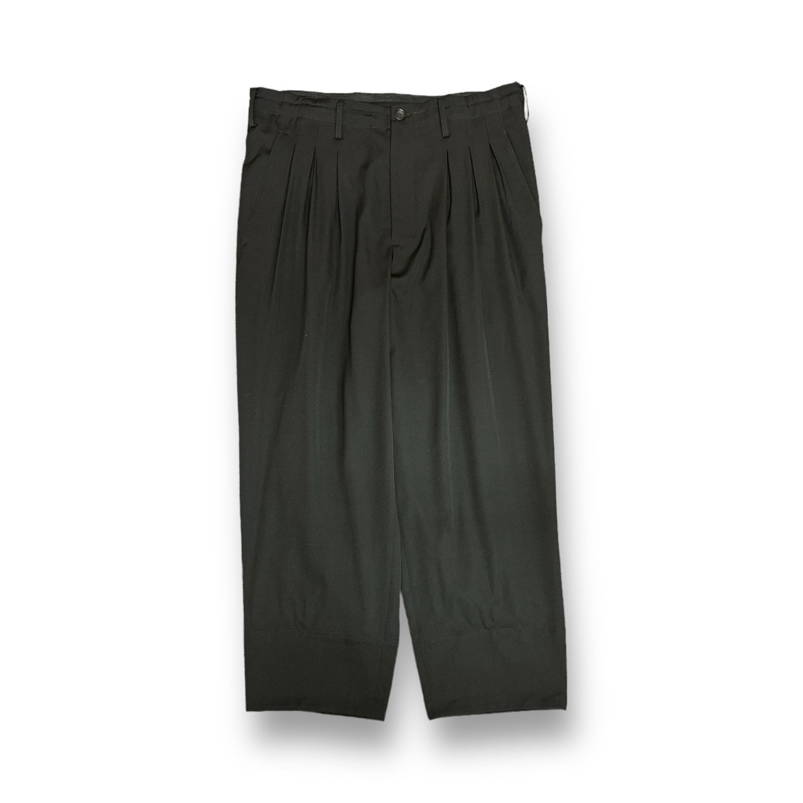 定価81400円 Yohji Yamamoto 23SS 12 Tuck Flap Pants 12タック フラップ イージーパンツ トラウザー  ヨウジヤマモト HZ-P32-100 ブラック 4 70819A3 - メルカリ