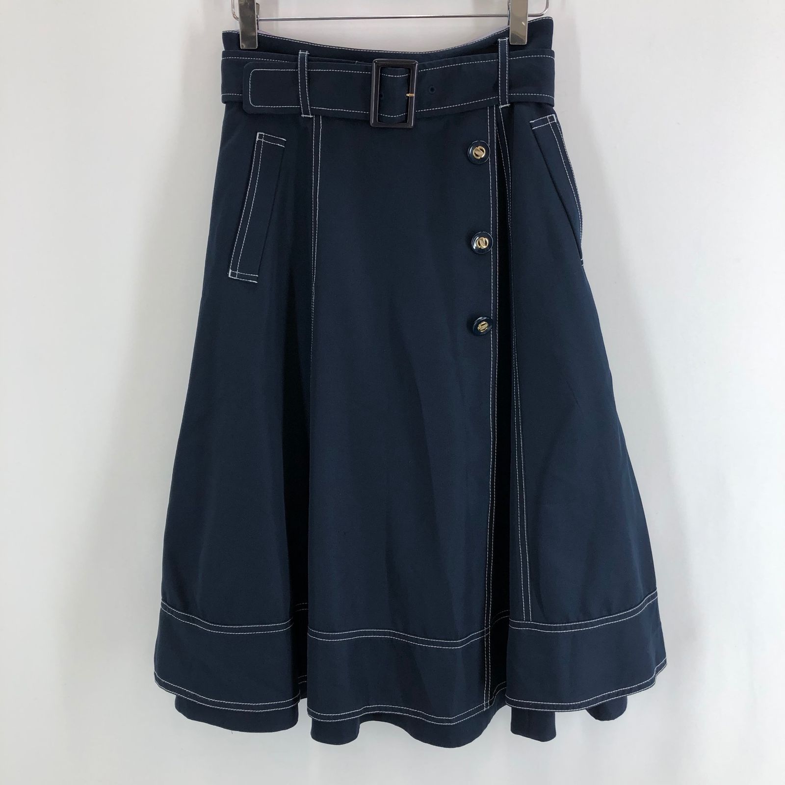 JUSGLITTY ジャスグリッティー レディース フレアスカート ひざ