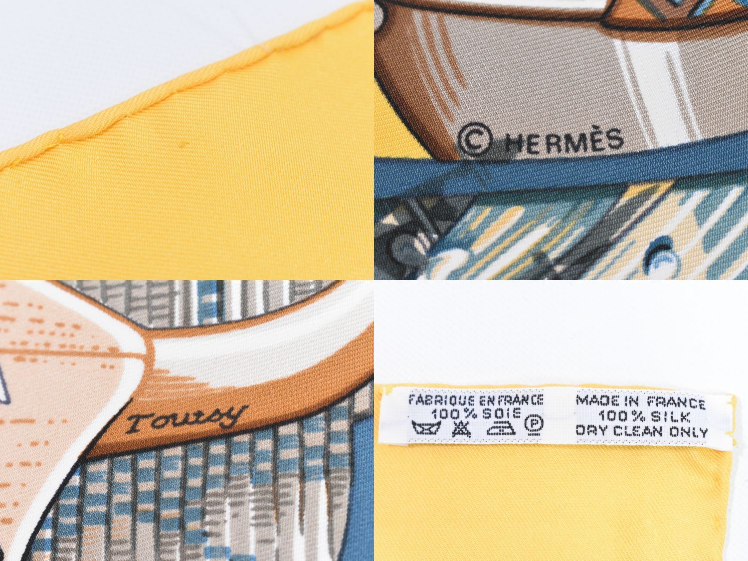 HERMES/エルメス タムタムの音に合わせて シルク スカーフ c_092 HERMES/エルメス タムタムの音に合わせて シルク スカーフ c_092