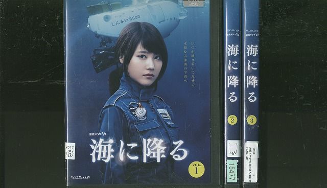 ケース無し　連続ドラマW 海に降る DVD レンタル落ち　全3巻 DVD 連続ドラマW 海に降る 有村架純 原田知世 全3巻 ※ケース無し