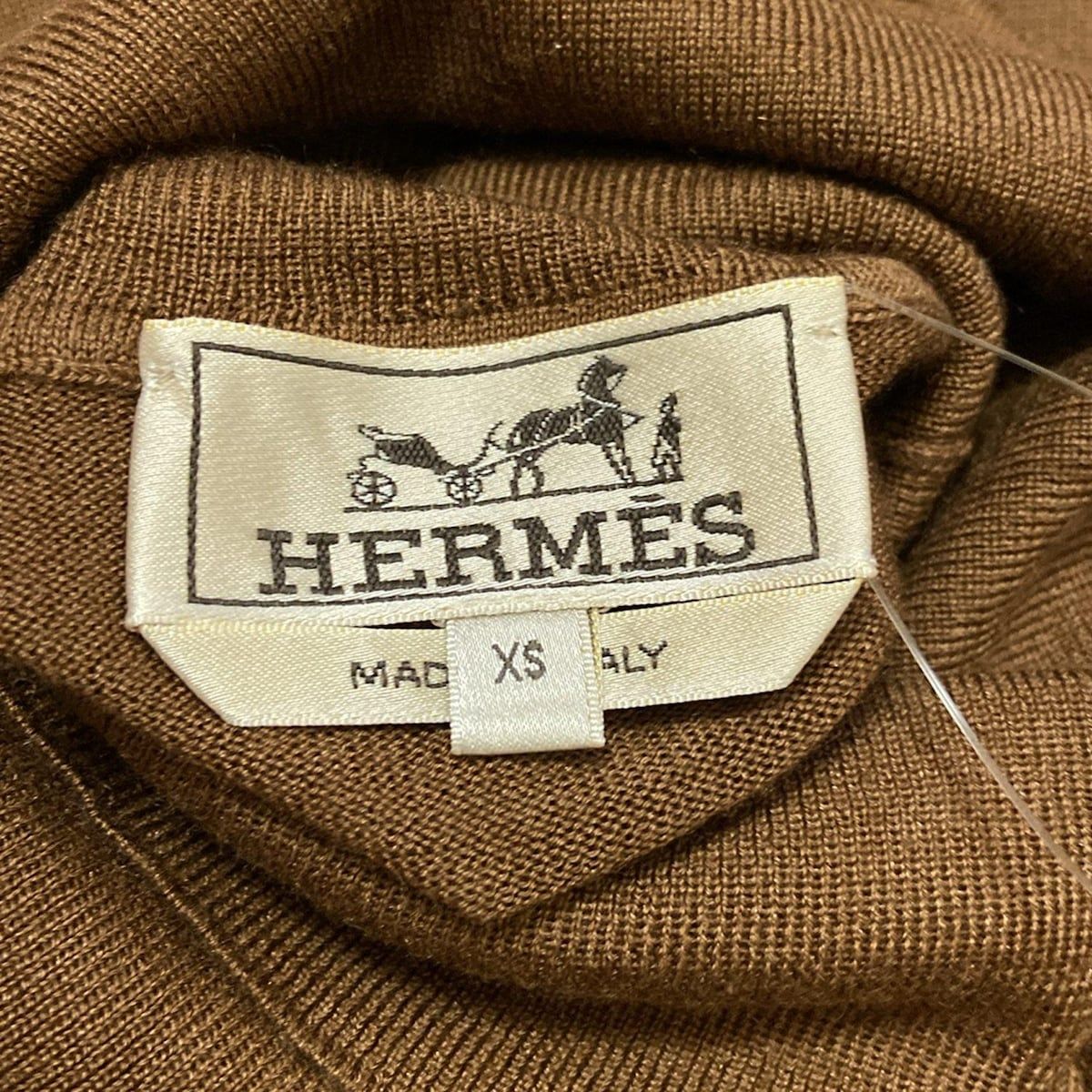 【格安saleスタート】 サイズXS 長袖セーター HERMES(エルメス) メンズ美品 ダーク - トップス