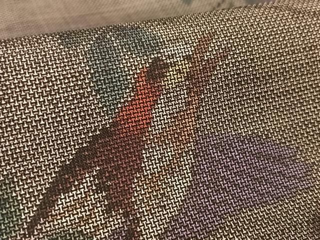 平和屋着物○本場大島紬 9マルキ 枝花鳥文 正絹 逸品 AAAU0277np  