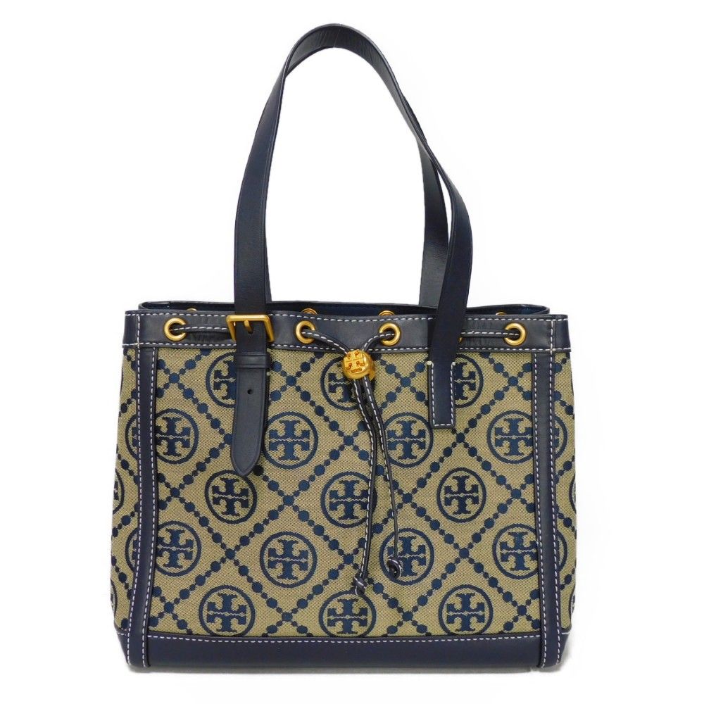 TORY BURCH トートバッグ ジャカード レザー Tモノグラム 81803 Tモノグラム ジャカード ミニトート（ショルダーバッグ）｜TORY