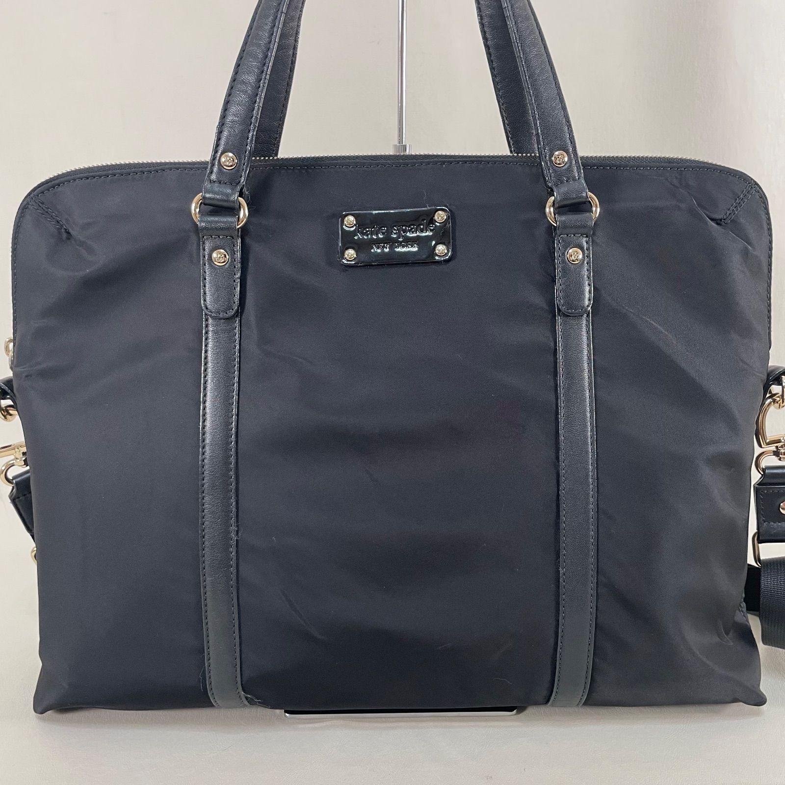 A10 Kate spadeビジネスバッグ PCケース 2way ナイロン ブラック