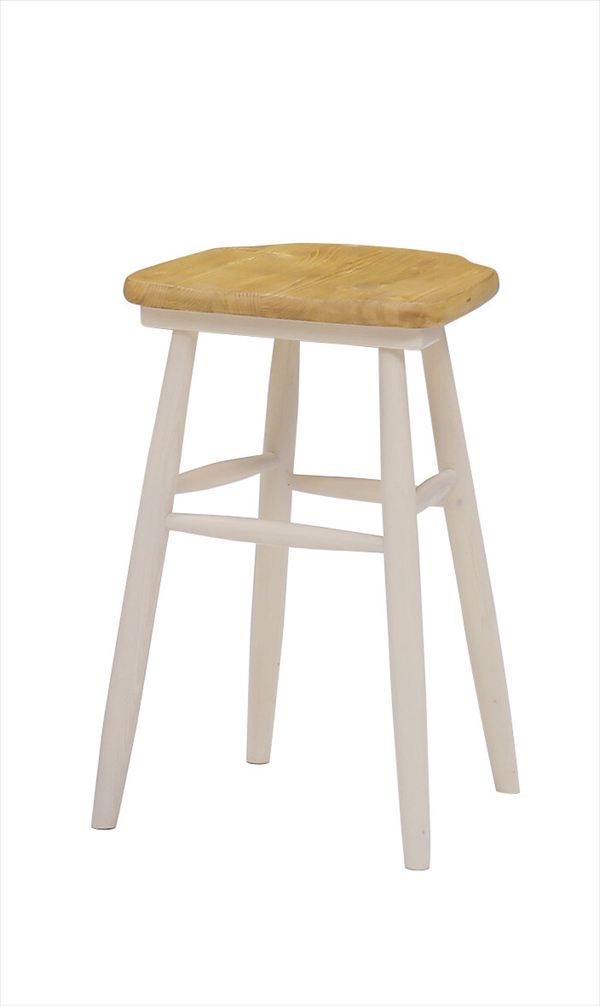 ハイスツール ロッソ イス チェア スツール 910217945 完成品 パイン材 木目 オイル仕上げ 丸み お子さんにも安心 カントリーデザイン 腰掛 椅子