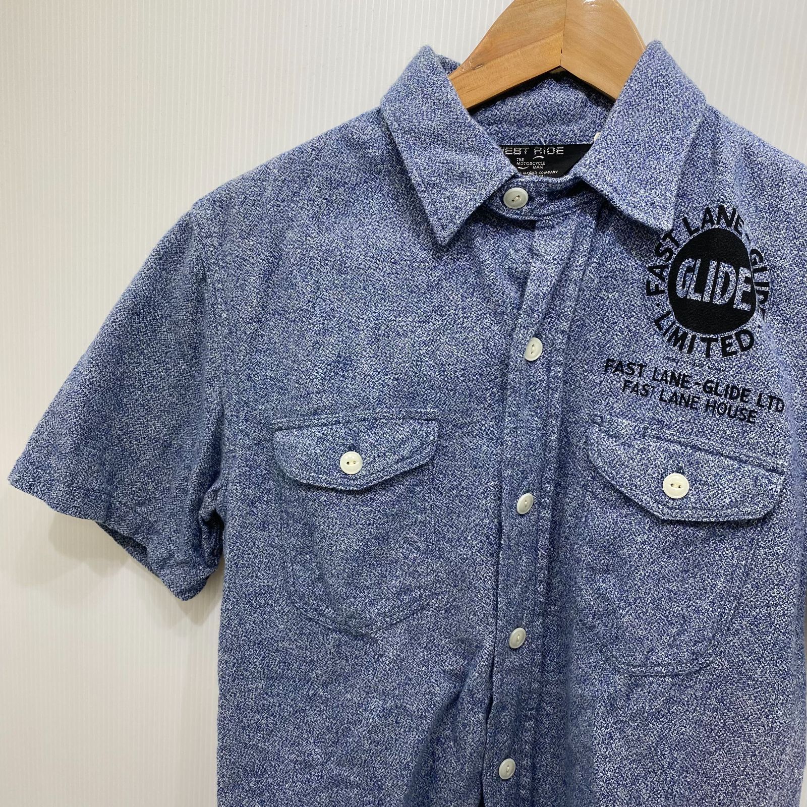 WEST RIDE 半袖シャツ サイズ:34-36(SMALL) ブルー - メルカリ