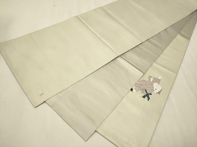 平和屋着物○加賀友禅の巨匠 初代 由水十久 太鼓柄袋帯 挿頭と参らん