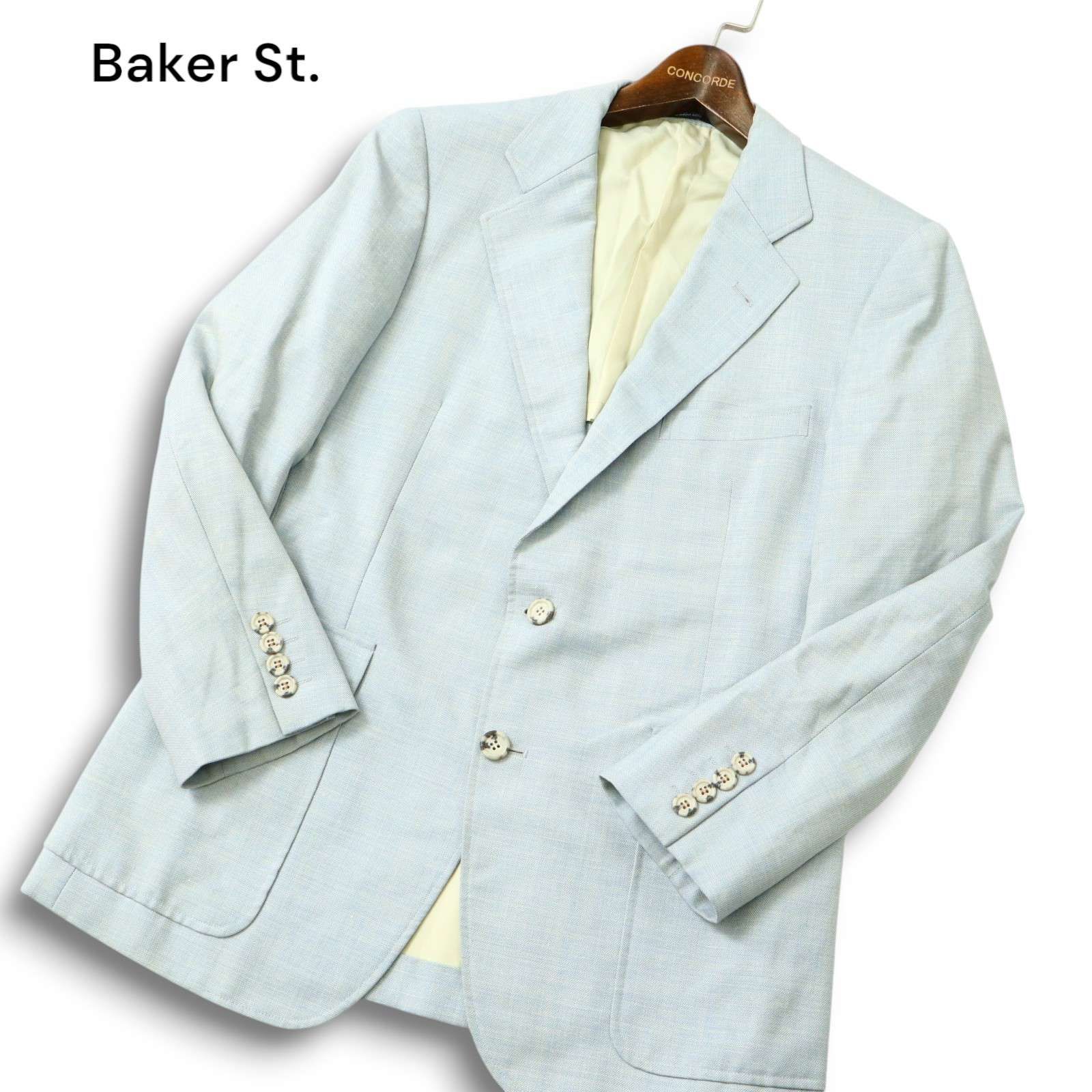 Baker St. ベイカーストリート 春夏 背抜き☆ 麻 リネン混 テーラード 