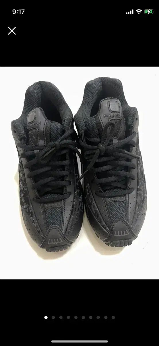 NIKE ナイキ ショックス R4 黒 230 一度うめき声 クリームで