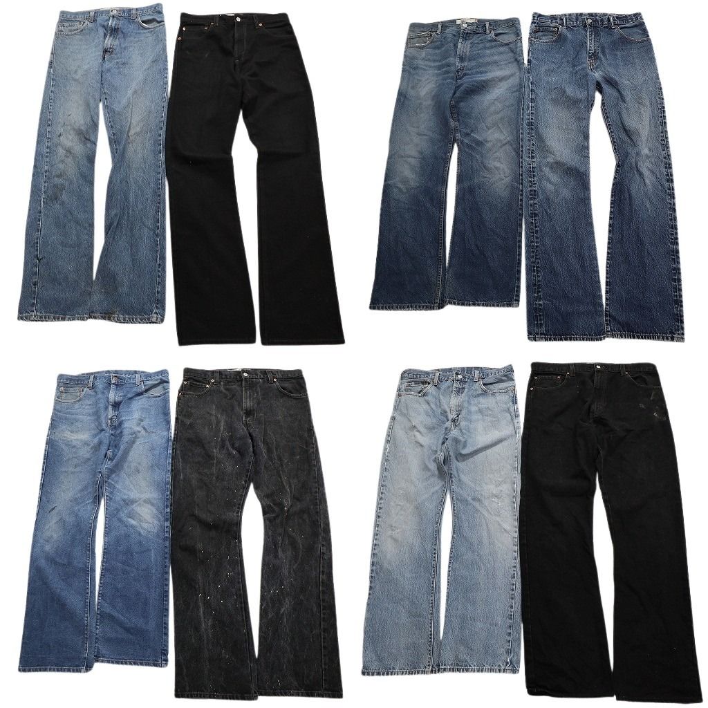 古着卸 リーバイス 517 デニム パンツ 8枚セット メンズ 38 |36 |34 |32 インディゴブルー ブラック 古着 NA7150