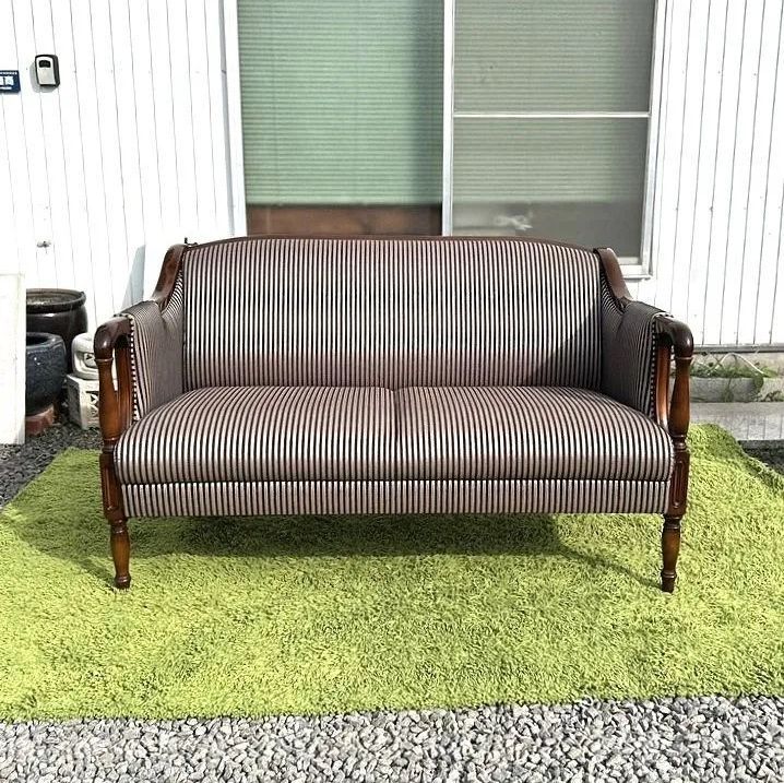 モリシゲ家具 Nスペンサー 2シーターソファ ストライプ柄 2Pソファ DM 