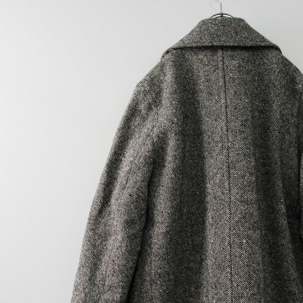 美品 2021AW MARGARET HOWELL マーガレットハウエル NEP TWEED P COAT ネップツイードコート 1/ブラック系【 2400013321372】 - メルカリ