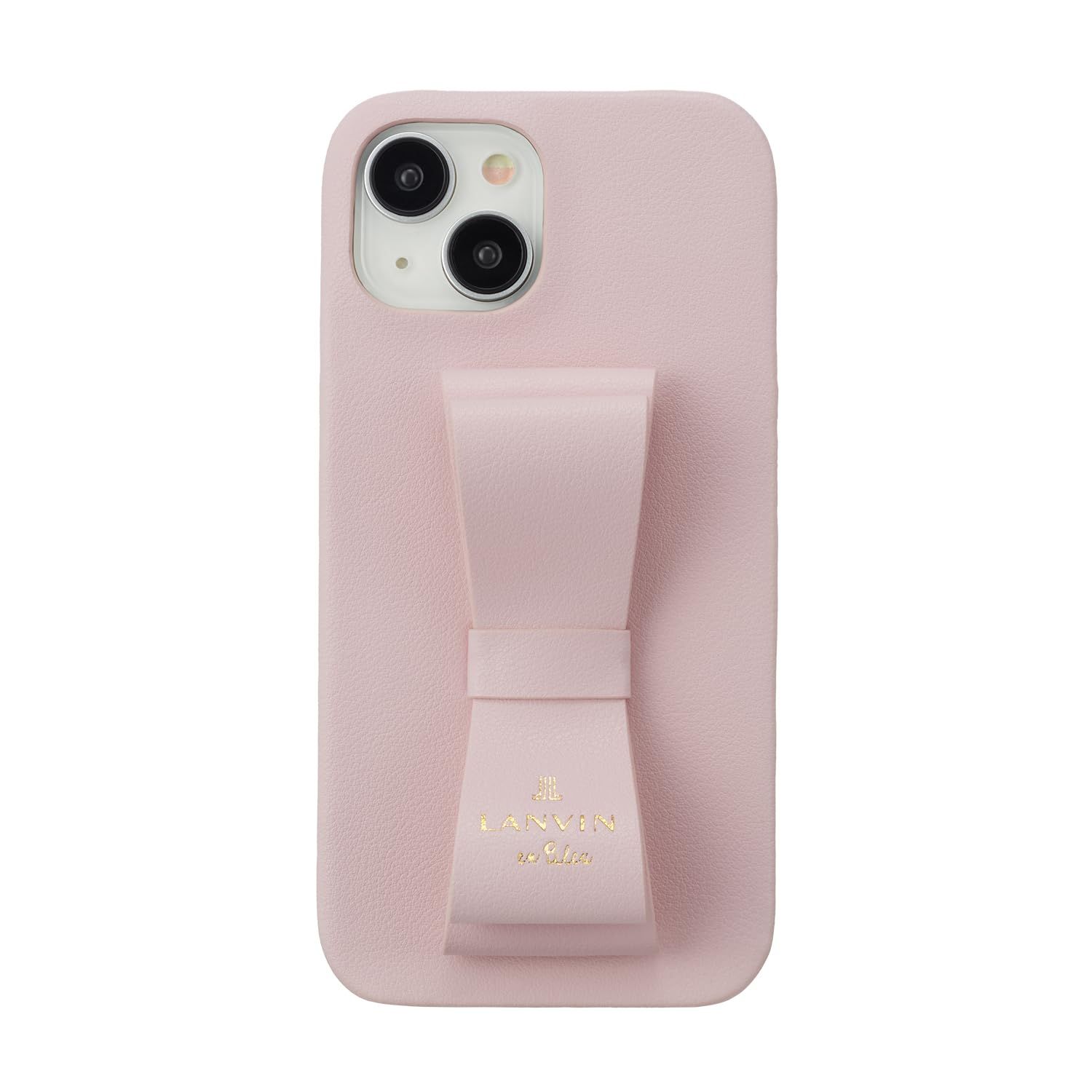 LANVIN en Bleu iPhone 15 スリムラップケース Slim Wrap Case Stand - Ring Ribbon 正規品 ランバンオンブルー Sakura Pink